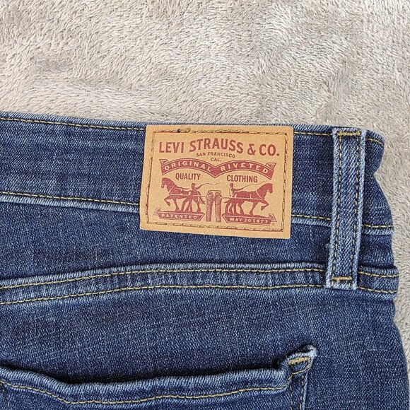 Levis 711 Skinny Ankle Jeans Womens Size 30 Blue Stretch Mid Rise Denim Pants - Picture 9 of 13